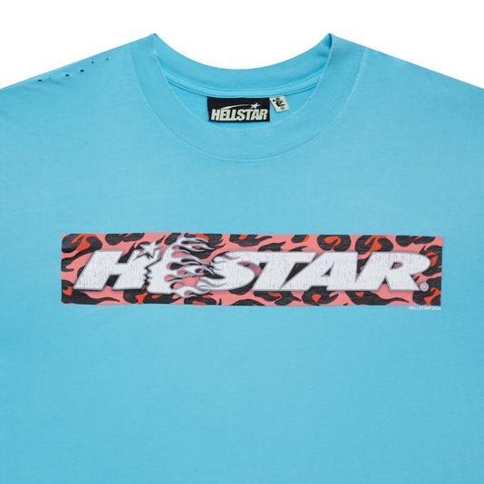 Hellstar Box Logo T-Shirt Blue