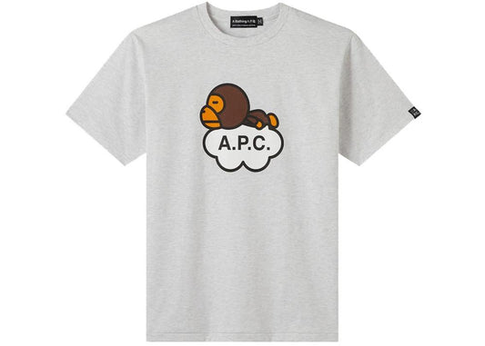 A Bathing Ape x A.P.C Milo Cloud T-shirt Gray