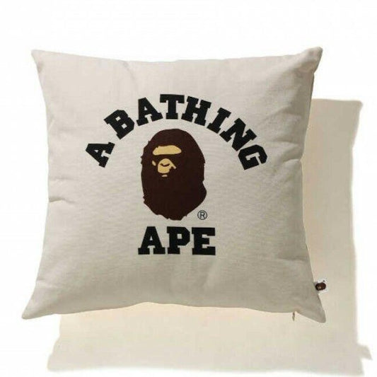 A Bathing Ape College Square Cushion Ivory