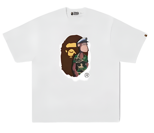 A Bathing Ape x Bored Ape Yacht Club Tee White