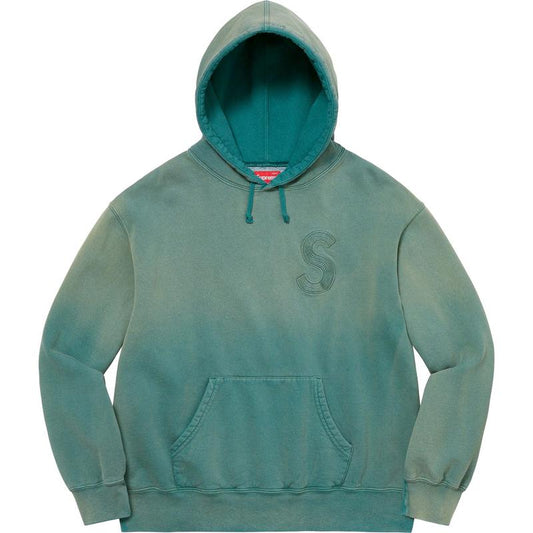 Supreme Overdyed S Logo Hooded Sweatshirt Teal