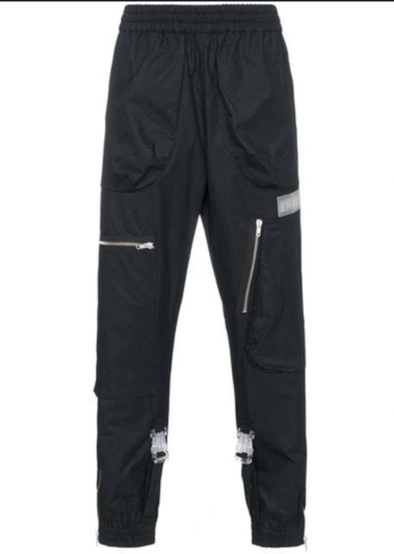 Off-White Black Art Dad Shuttle Track Pants