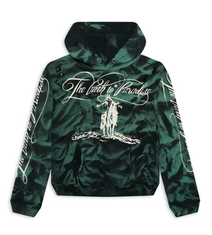 Hellstar Marble Paradise Hoodie Green