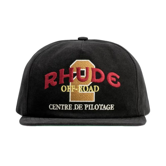 Rhude Off Road Washed Canvas Hat Black