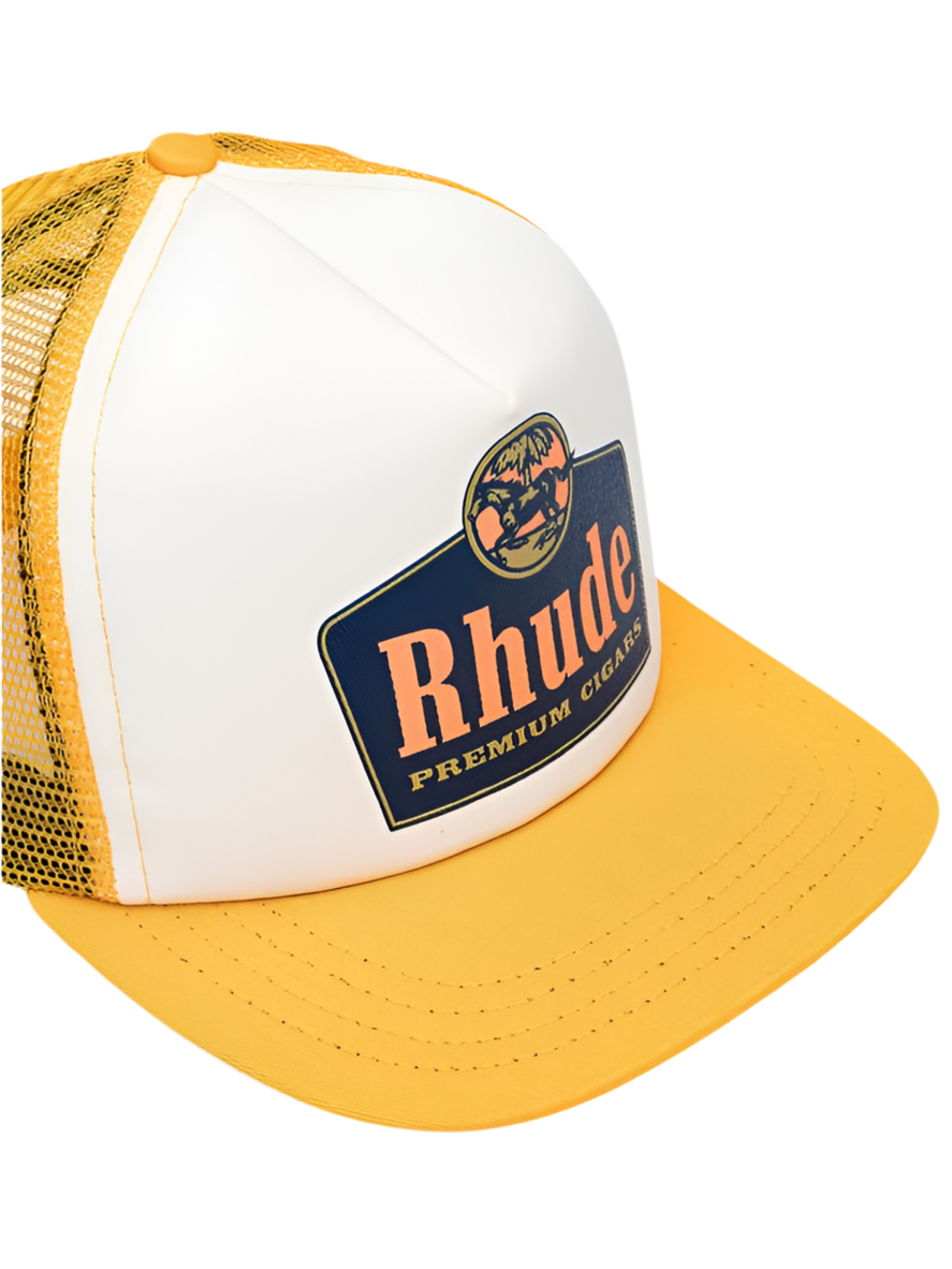 Rhude Cigars Trucker Hat Yellow/Ivory