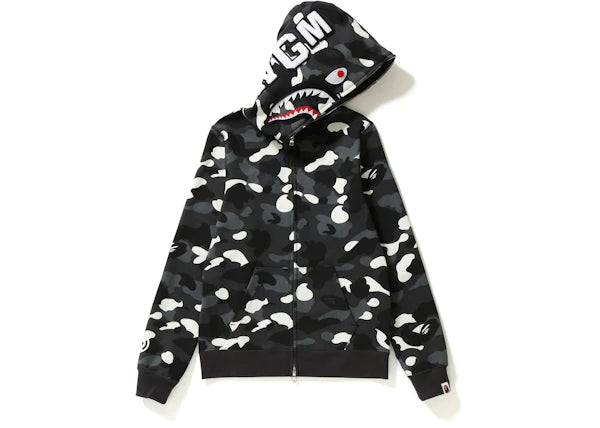 BAPE City Camo Shark WGM Full-Zip Hoodie (FW18) Black