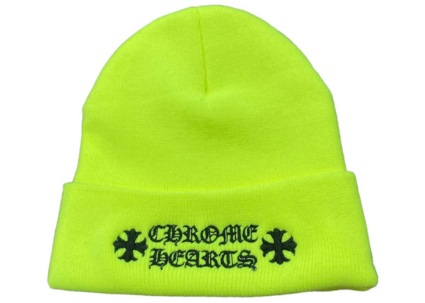 Chrome Hearts Logo Beanie Neon Yellow