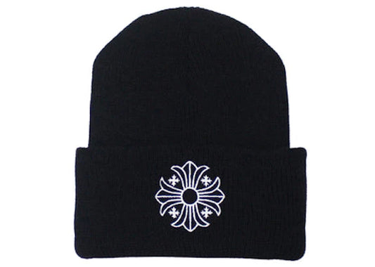 Chrome Hearts Plus Cross Beanie Black/White