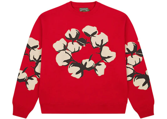 Denim Tears x CPFM Cactus Tears Crewneck Red