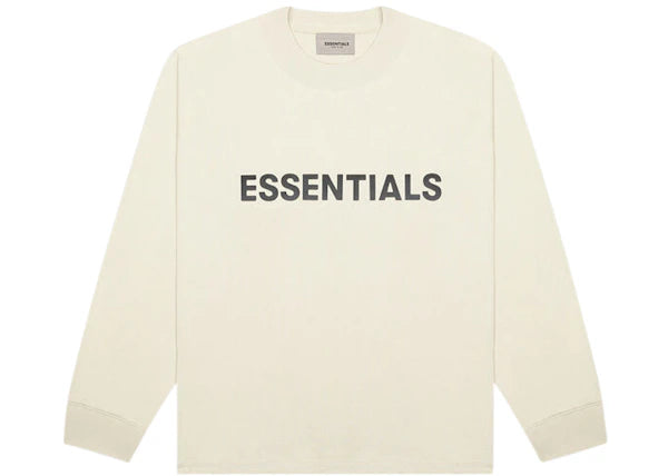 Fear of God Essentials Boxy Long Sleeve T-Shirt Applique Logo Buttercream