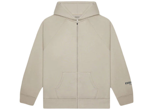 Fear of God Essentials Full Zip Up Hoodie Applique Logo String