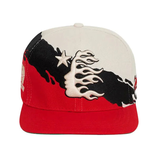 Hellstar Paintbrush Snapback Hat Red/Black