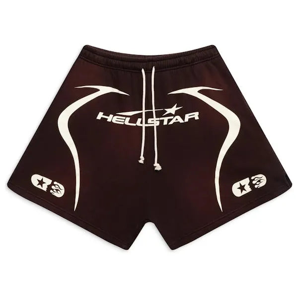 Hellstar Warm Up Shorts Brown