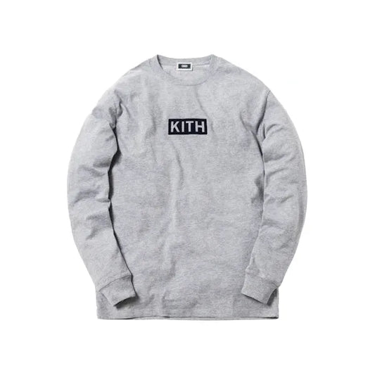 Kith Classic Logo L/S Tee Heather Grey