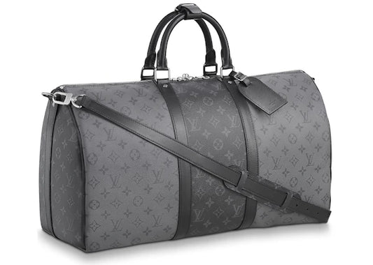 Louis Vuitton Keepall Bandouliere Monogram Eclipse Reverse 50 Gray