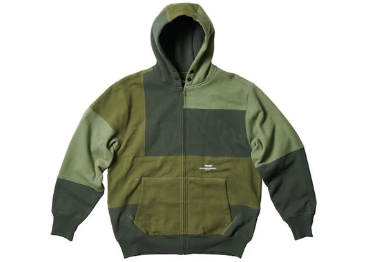 Palace x Engineered Garments Heavy Patchwork Zip Hood Olive