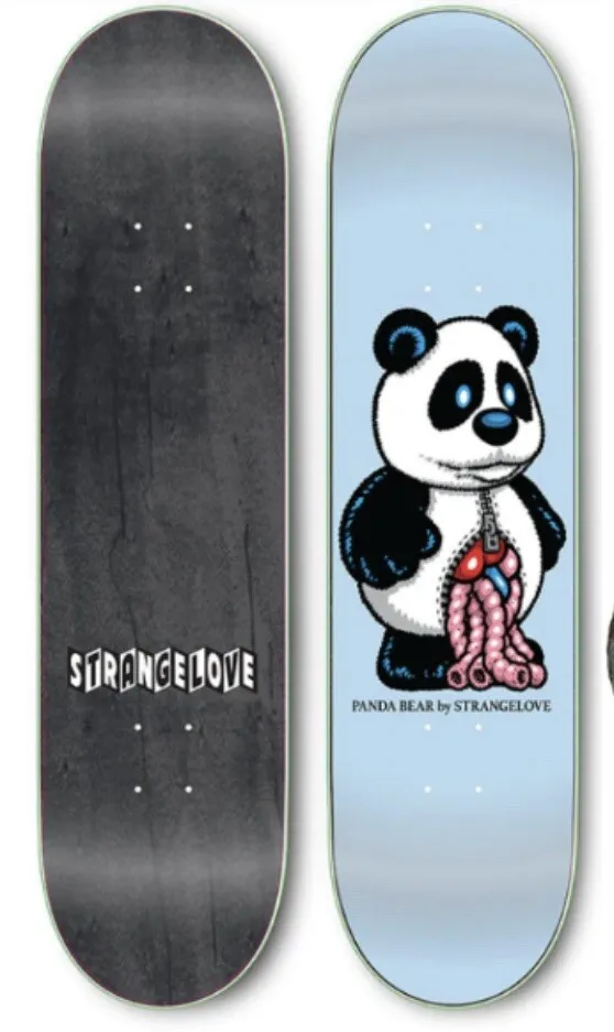 StrangeLove Panda Flocked Skateboard Deck