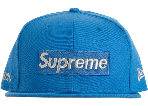 Supreme $1M Metallic Box Logo New Era Light Blue