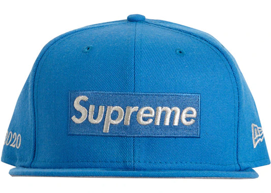 Supreme $1M Metallic Box Logo New Era Light Blue