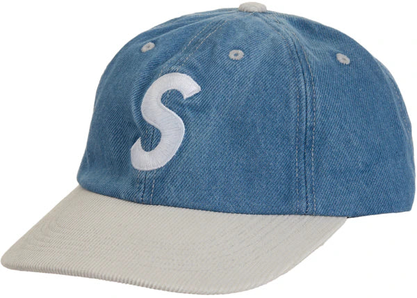 Supreme 2-Tone S Logo 6-Panel Washed Denim