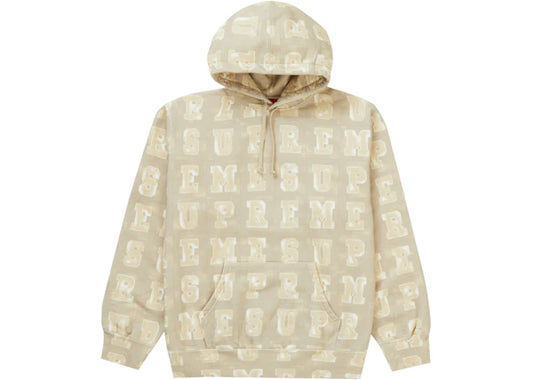 Supreme Blocks Hooded Sweatshirt Tan