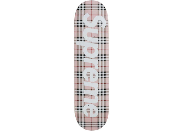 Supreme Burberry Skateboard Deck Pink