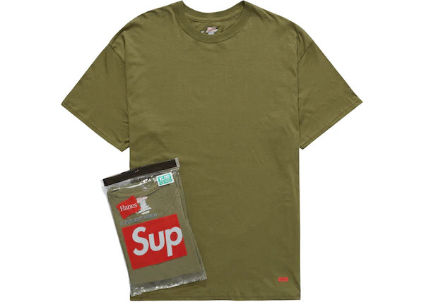 Supreme Hanes Tagless Tees (2 Pack) Olive