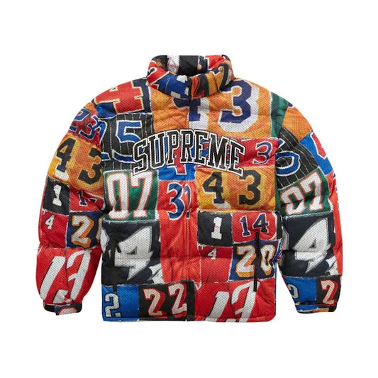 Supreme Mesh Jersey Puffer Jacket Multicolor