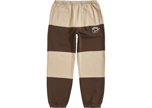 Supreme Nike Stripe Sweatpant Tan