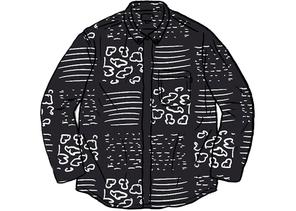 Supreme Paisley Grid Shirt Black