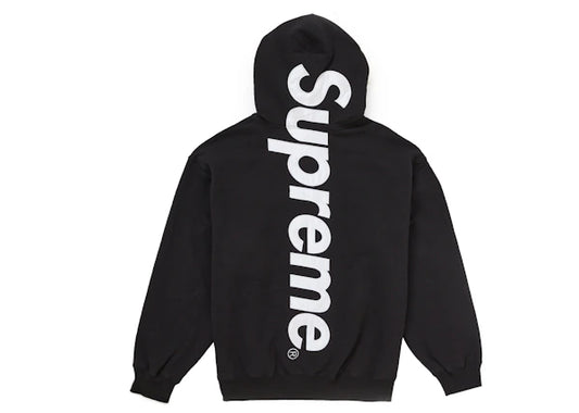 Supreme Satin Applique Hooded Sweatshirt (FW24) Black