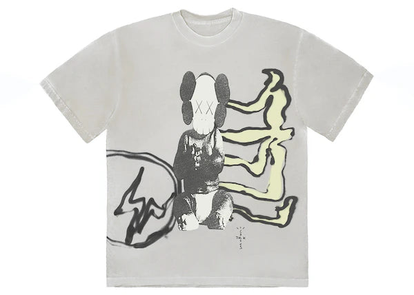 Travis Scott Cactus Jack + Kaws For Fragment Tee Aged Yellow