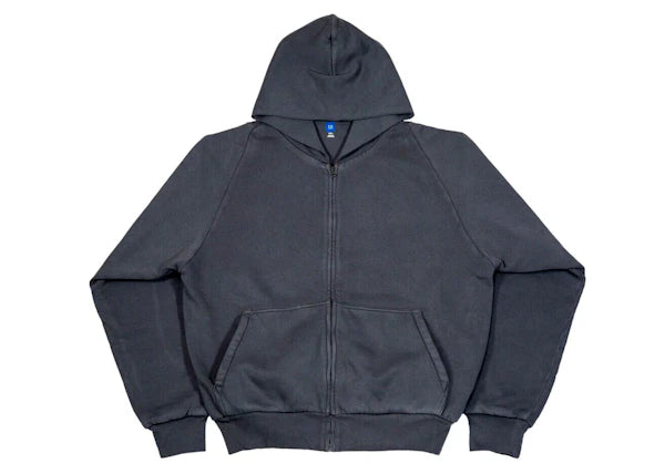 Yeezy x Gap Zip Up Exclusive Hoodie Poetic Black (Faded Acid Wash)