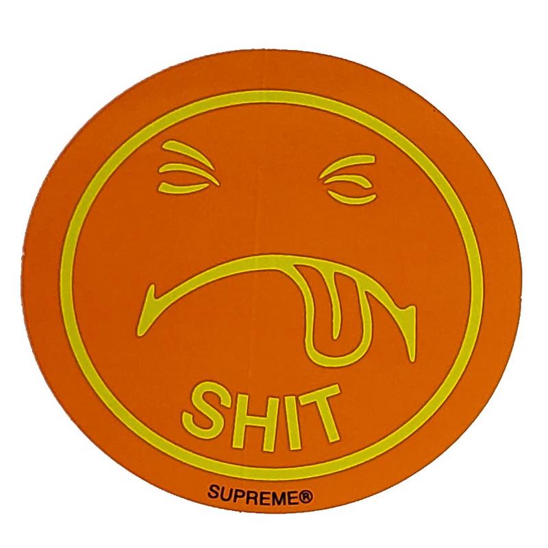 Supreme Shit Sticker Orange