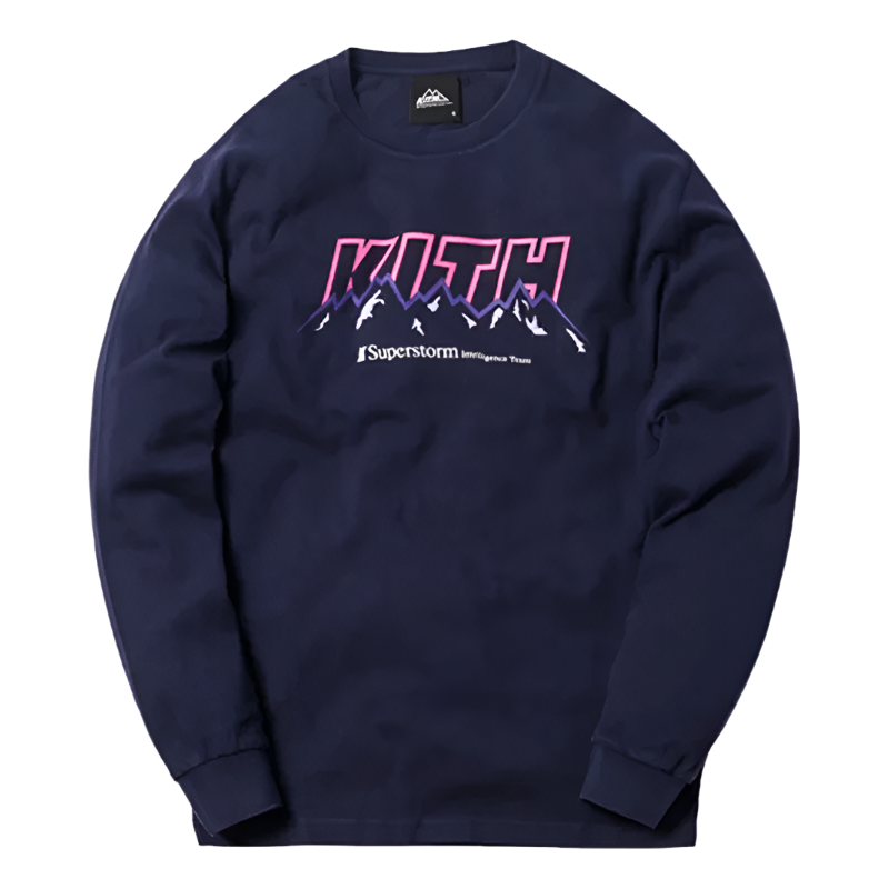 Kith Superstorm Intelligence LS Tee Navy