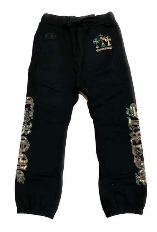 Chrome Hearts Camo Cemetery Sweatpants Black