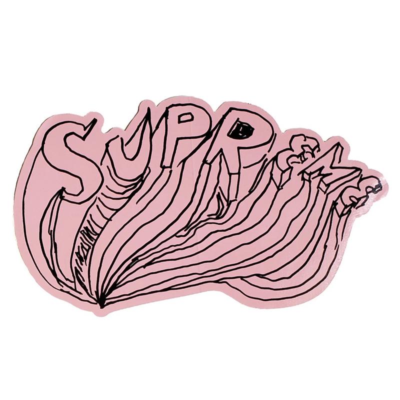 Supreme Daniel Johnston Logo Sticker Pink