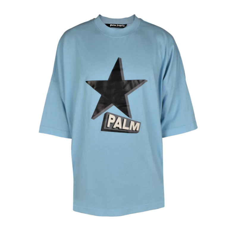 Palm Angels Star T-Shirt Sky Blue